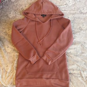 NWOT PEACHY PINK HOODIE DRESS